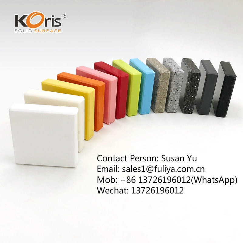 Losas de superficie sólida de acrílico puro Koris, superficie sólida de 6 mm