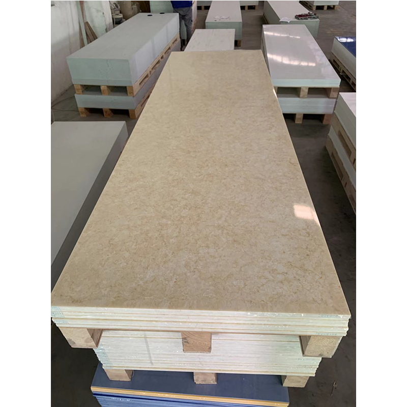 Panel de piedra de poliuretano de losa grande de fábrica de superficie sólida acrílica de China de 12 mm de espesor con mejores ventas