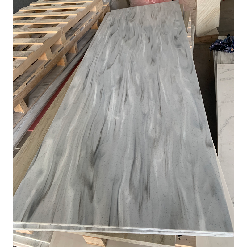 Encimera moderna impermeable Hoja de mármol acrílico de 12 mm Encimeras de superficie sólida blancas