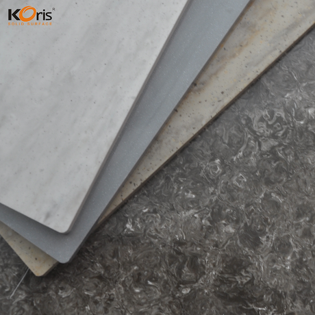 Tablero de mesa blanco glaciar Superficie sólida acrílica