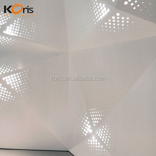 Superficie sólida de acrílico ultra blanco de piedra artificial decorativa de alto brillo 6-30 mm
