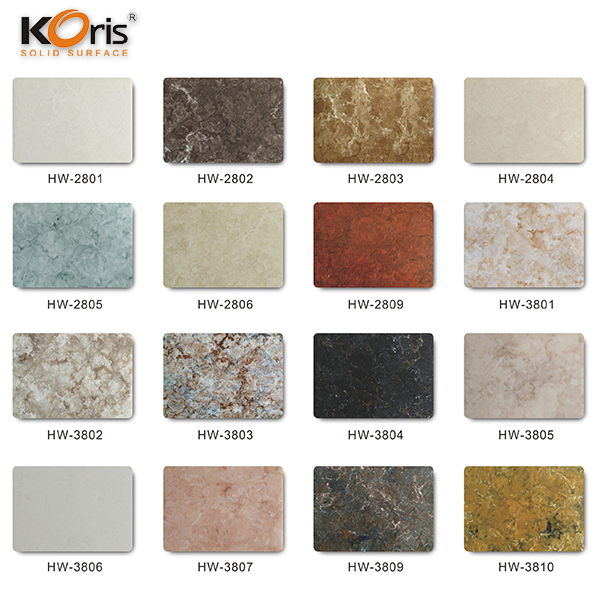 Hoja de superficie sólida de acrílico puro Koris