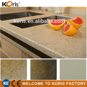 Mesa de cocina de granito de superficie sólida de acrílico de piedra de cuarzo de imitación