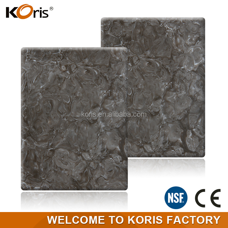 China Koris Precio de fábrica Termoformado Resistencia al calor Piedra de mármol artificial ignífuga para material de construcción