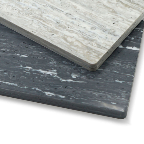 Más de 200 colores por color personalizado y superficie sólida acrílica Staron de forma de piedra de losa grande