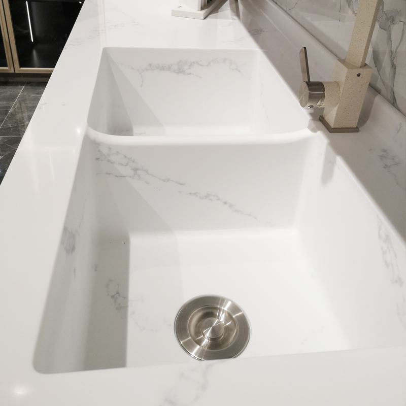 Mueble de cocina y tocadores de baño fabricados con lámina de mármol de superficie sólida