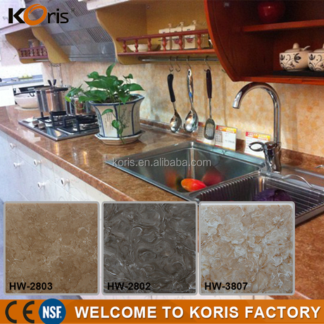 Encimeras de granito de imitación de superficie sólida de mármol acrílico