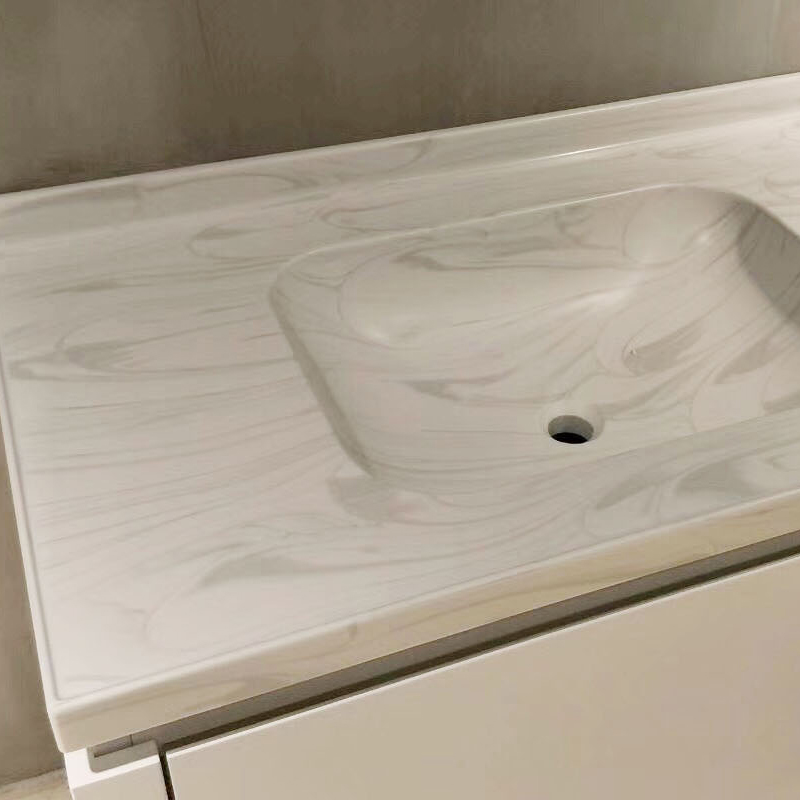 Losas de acrílico de resina para estantes, panel de pared de piedra, encimeras de cocina de superficie sólida blanca